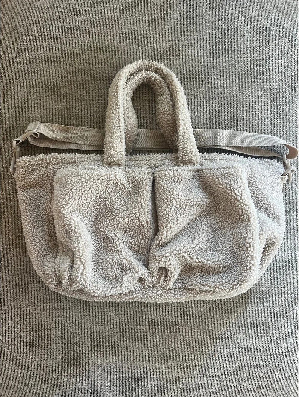 H&M Light Beige Teddy Bag